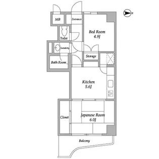 ベルエア調布【3階】の間取り