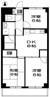 エレガンス三鷹【3階】の間取り