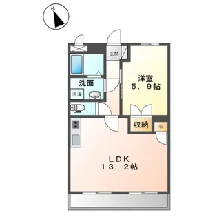 シャトー・ル・レーヴ壱番館【2階】の間取り