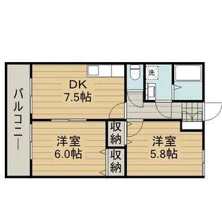 アネックス矢野口【1階】の間取り