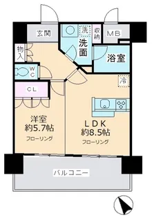 神奈川県川崎市多摩区登戸【マンション】の間取り
