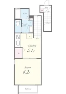 クレストII【2階】の間取り