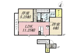 クラージュ【F号室】の間取り