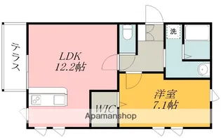 J・ウィステリア B棟【101号室】の間取り