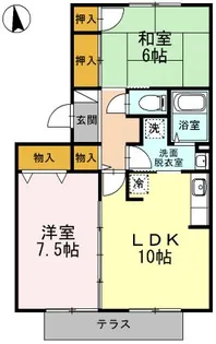 パインアベニューハイム A【1階】の間取り