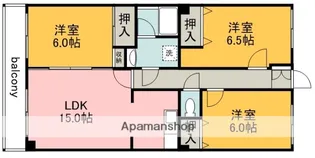 東京都調布市下石原3丁目【マンション】の間取り