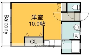 コーポラスエコー【2B号室】の間取り