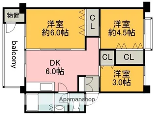 東京都調布市染地3丁目【マンション】の間取り