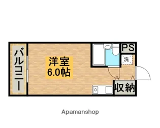 タバコヤビル【406号室】の間取り