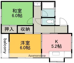 山野ハイツ【C号室】の間取り