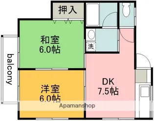 東京都調布市東つつじケ丘3丁目【アパート】の間取り