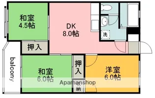 東京都調布市東つつじケ丘3丁目【アパート】の間取り