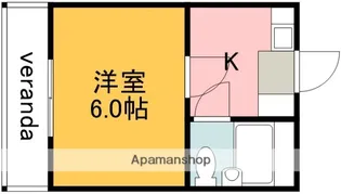 タカクラコーポ【1階】の間取り