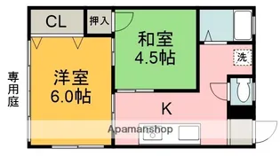 大倉コーポ【1階】の間取り