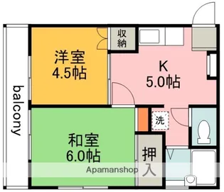 東京都調布市調布ケ丘3丁目【アパート】の間取り