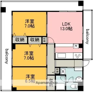 東京都調布市飛田給1丁目【マンション】の間取り