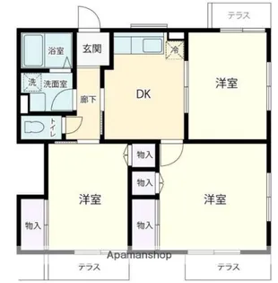 電産ハイツ【1階】の間取り