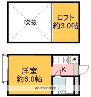 シャンブルドットつつじヶ丘【2階】の間取り