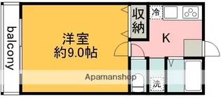 東京都調布市深大寺東町1丁目【アパート】の間取り