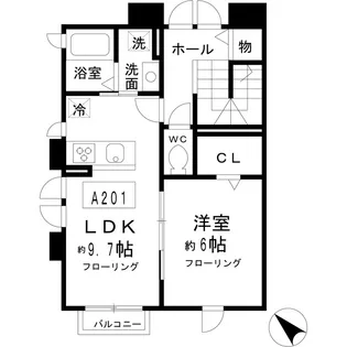 シエル【2階】の間取り