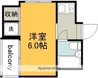 フラワーマンション【402号室】の間取り