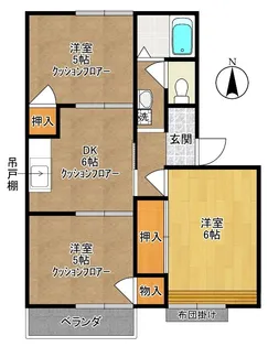 丸亀2号館【2階】の間取り