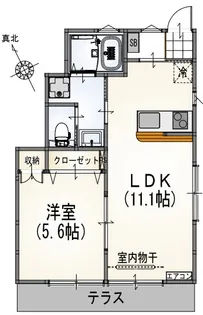 サンライズ聖蹟桜ヶ丘【1階】の間取り