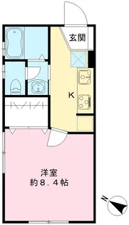 ユニヴェール華【105号室号室】の間取り