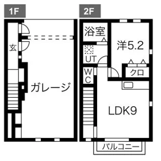 アンソレイエB棟【101号室】の間取り