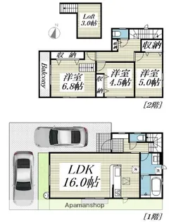 東京都八王子市大塚【一戸建】の間取り
