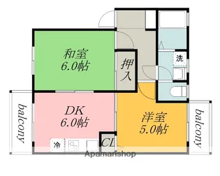 ベラカーサ白糸台【102号室】の間取り