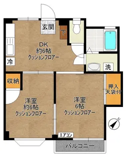 エメラルドパレス【2階】の間取り