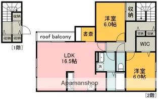 ハナテラスつつじヶ丘【2階】の間取り