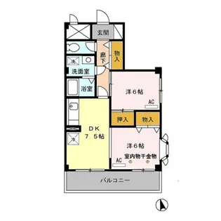 エクセル八雲台【1階】の間取り