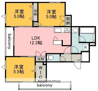 東京都杉並区下高井戸3丁目【マンション】の間取り