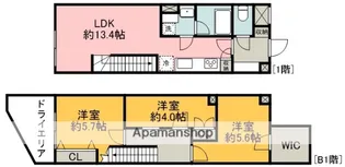 COEUR BLANC八幡山【103号室】の間取り