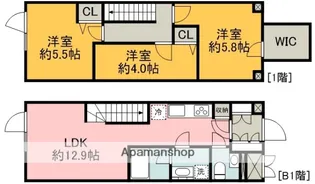 COEUR BLANC八幡山【1階】の間取り