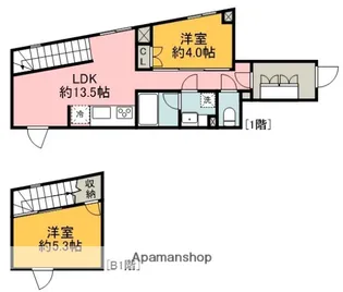 COEUR BLANC八幡山【109号室】の間取り