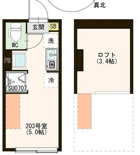 東京都杉並区和泉1丁目【アパート】の間取り