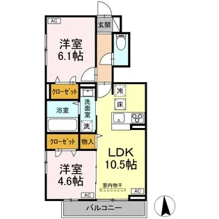 ガーネット II【1階】の間取り