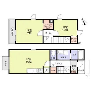 エムキース国領B【1階】の間取り