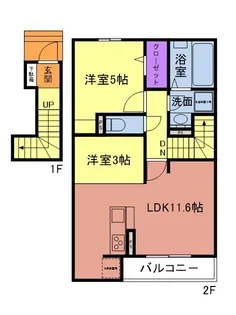 グリーンメゾン柴崎【2階】の間取り