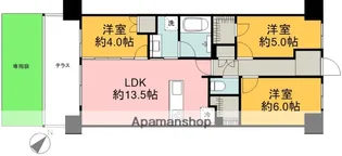 プレディア南橋本【116号室】の間取り