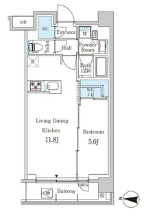 ジオエント中野弥生町【4階】の間取り