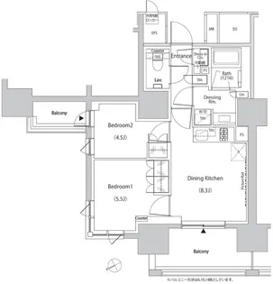 ザ・パークハビオ目白タワー【11階】の間取り
