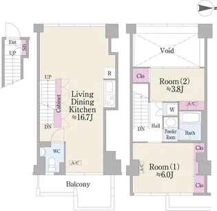 ROKA TERRAZZA【5階】の間取り