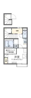 レオパレスパワーハウス【2階】の間取り
