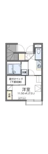 レオパレスパワーハウス【1階】の間取り