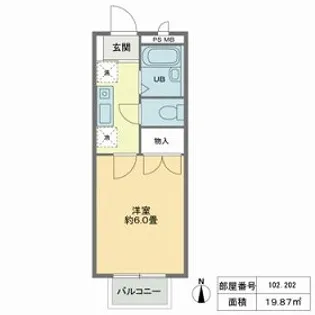 櫻ハウス大八木【1階】の間取り