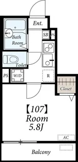 リブリ・宮坂【1階】の間取り
